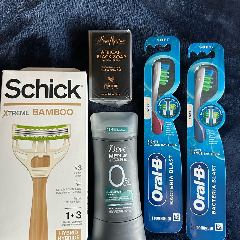 Self Care Bundle. Oral-B Toothbrush and Schick Razor Set